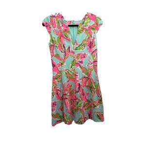 Lilly Pulitzer Briella Fit Flare Floral Short Dress Women Small